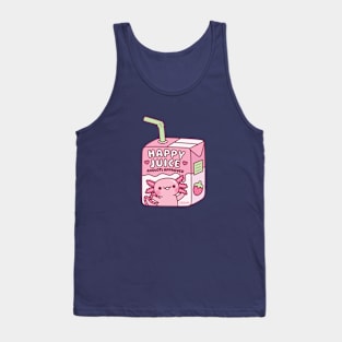 Funny Happy Juice Axolotl Approved Strawberry Juice Box Tank Top